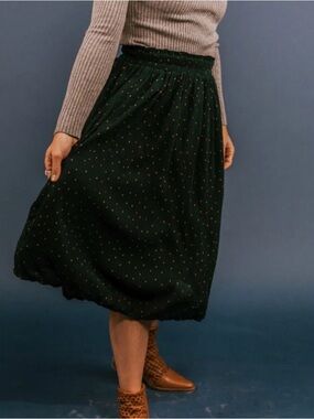 Roolee Green Midi Skirt